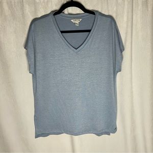 Orvis Classic Collection Blue V-Neck Tunic Shirt Size Medium